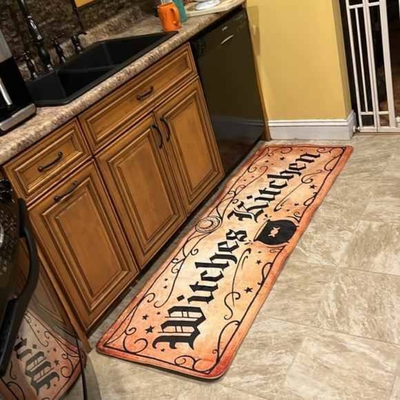 Witches Kitchen Rug Halloween Mat Retro Vintage Halloween SIZE 4x16inch - Picture 3 of 6